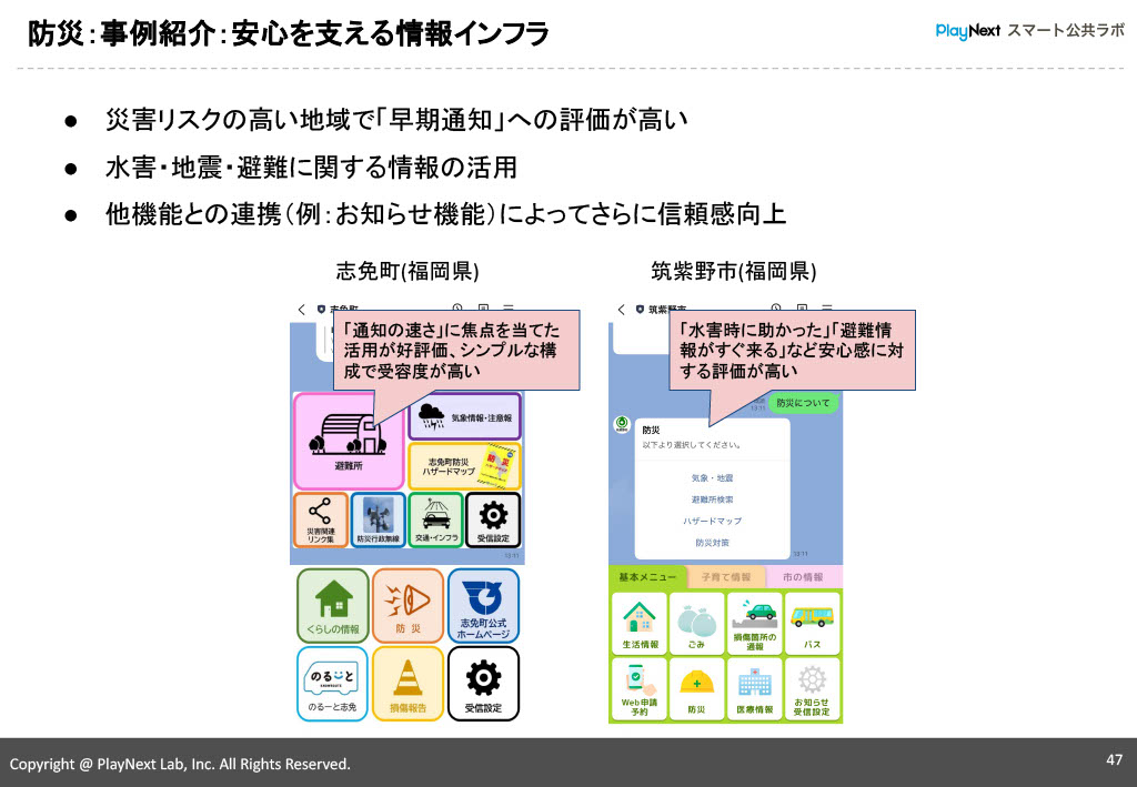 第21回スマート公共ラボ活用事例セミナー。スマート公共ラボは、LINE公式アカウントを活用し自治体業務のDXを実現できるサービス。広報のセグメント発信から、AIチャットボットを活用しごみ捨て情報など様々なお問合せをLINEで対応でき、また、コロナワクチン予約システムなどオンラインで各種申請、予約や、住民票のコピーなど決済まで完結できる電子申請など様々な自治体業務をデジタル化することができます。